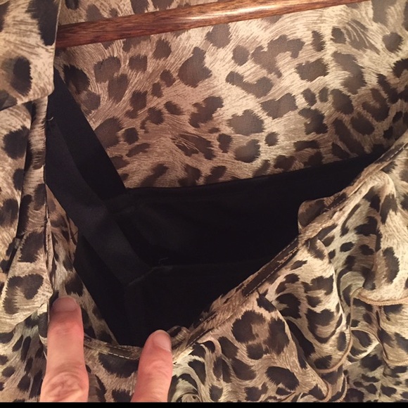 AGB Sleeveless Leopard Print Top, Sz XL - Picture 5 of 13